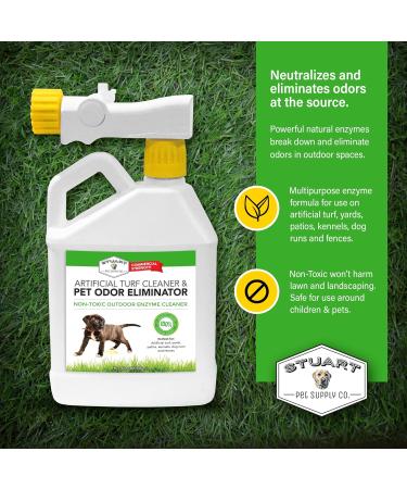 Stuart Pet Supply Artificial Turf Cleaner & Odor Eliminator - 1 Gallon for Courtyards & Terraces | Perfect for Dog Owners - Buy Online on GoSupps.com