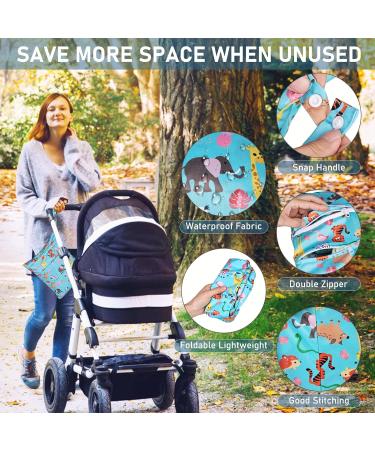 Buy Nasbagen Wet Bag Set - 4 Waterproof Diaper Bags for Kindergarten & Toddlers | Reusable Zippered Organizers - Buy Online on GoSupps.com