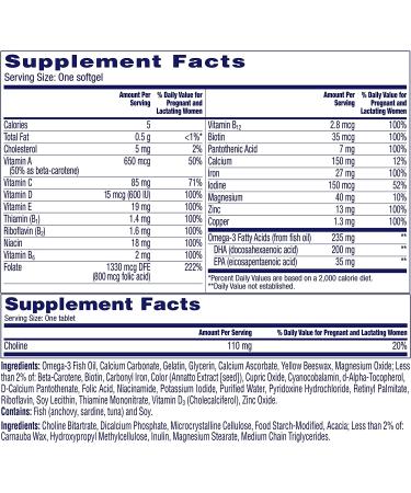 One A Day Women's Prenatal Multivitamin - Advanced Brain Support  120 Count - Buy Online on GoSupps.com