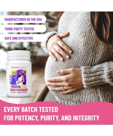 Mama's Select Prenatal Vitamins for Women Allergen-Free, MTHFR Friendly, Methylated Folate & B Vitamins, Easy-to-Digest, Supports Fetal Development, Once Daily, Vegan, No Biotin 30 Count - Prenatal Plus (Pack of 1) - Buy Online on GoSupps.com
