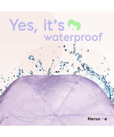 Premium Lilac Shower Cap for Women | Reusable & Waterproof | Ideal for Long Hair, Curls, Satin Silk Anti-Frizz Cloth - Buy Online on GoSupps.com