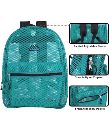 Summit Ridge Aqua Mesh Backpack for Kids & Adults | Perfect for School, Beach, Travel | Colorful Transparent Design with Padded Straps - Buy Online on GoSupps.com