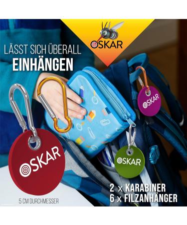 Oskar Mosquito Protection Trailer - Colorful Mixed Set with 6 Felt Trailers & 2 Carabiners | Effective Anti Mosquito Defense for Bags & Backpacks - Buy Online on GoSupps.com