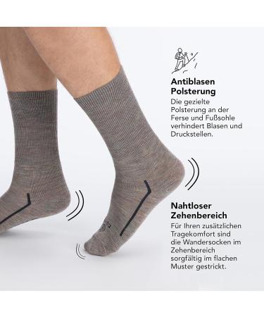 Wonderstocks Made in Italy Merino Hiking Socks - Seamless Rubber-Free Mulesing-Free Thermo Socks for Men & Women - Padded Ideal for Trekking & Outdoor Adventures - Buy Online on GoSupps.com