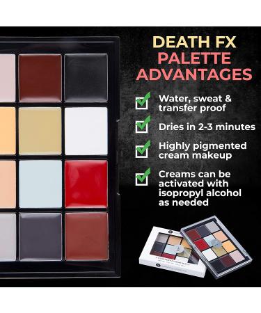 Narrative Cosmetics 12-Color Death FX Cream Palette - Professional Waterproof SFX Makeup for Stage, Film, Costumes, Cosplay, Halloween - Buy Online on GoSupps.com