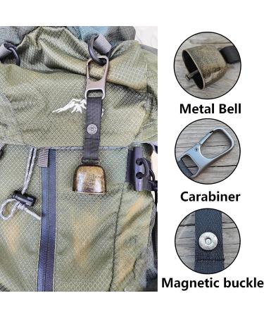 Bear Bell with Whistle for Bear Deterrent | Loud Bell with Magnetic Silencer | Emergency Whistle & Carabiner for Outdoor Activities - Buy Online on GoSupps.com