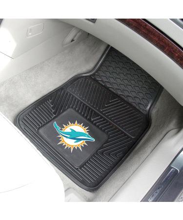 Fanmats 8770 Miami Dolphins 2-Piece Heavy Duty Vinyl Car Mat Set - Front Row Floor Mats | All Weather Protection | Universal Fit - Buy Online on GoSupps.com