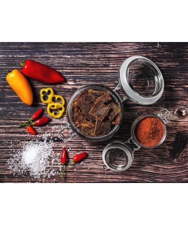  CRAFTSMAN FINEST FOODS Craftsman Beef Jerky Spicy | Made in Germany - Bavaria | Pack of 5 x 100g 500g | 100% Natural Sugar Free | 100% Beef | High Protein 68% | Dry Meat Biltong Spicy Chili - Buy Online on GoSupps.com