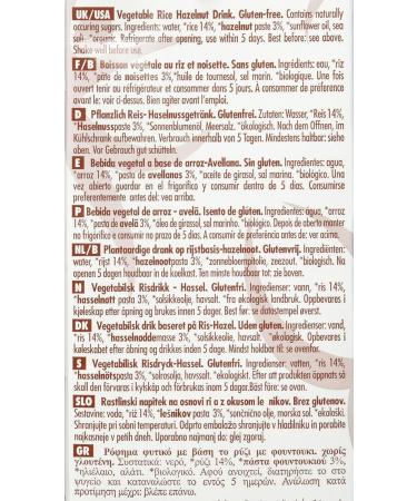 RICE&RICE Hazelnut Rice Drink - Dairy-Free 1L - Delicious & Nutritious - Buy Online on GoSupps.com