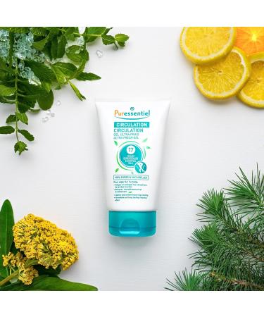 Puressentiel Soothing Gel for Tired Feet Ankles & Legs - 17 Essential Oils Aromatherapy Lotion for Instant Relief & Circulation - Natural & Alcohol Free - 4.22 oz - Buy Online on GoSupps.com