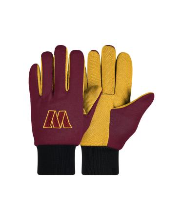 FOCO unisex adult NFL Team Logo Colored Palm Utility Work Gloves, Team Color, 9 1 US
