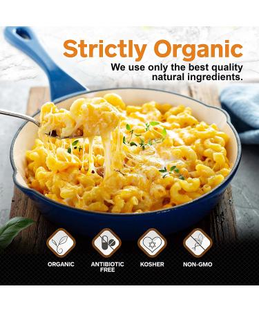 Organic Cheddar Cheese Powder | Gluten Free, Kosher, Keto-Friendly | Non-GMO, Antibiotic & Hormone Free | Perfect for Popcorn, Mac and Cheese, Pasta & Sauces (7 oz) - Buy Online on GoSupps.com