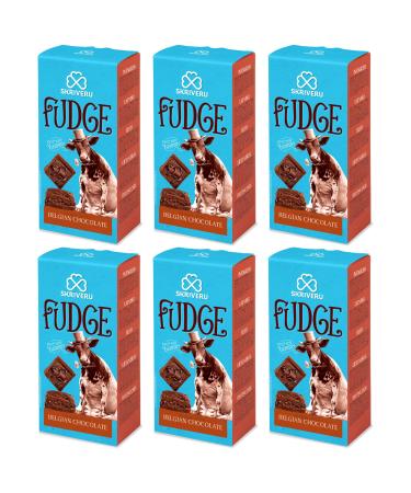 Skriveru fudge with Dark Belgian Chocolate 120g X6 - Flavorurful Fudge Sweets - traditionally handmade and only the highest quality ingredients (fudge with Dark Belgian Chocolate))