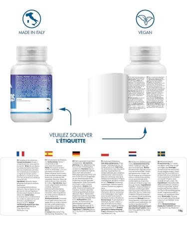 Melatonin 1.9 mg Strong Easy to Swallow Melatonin Highly Bioavailable for Adult Sleep with Adenosine Glycine - Sleep Stamp - Melatonin 90 Gluten/Lactose Free Tablets - Buy Online on GoSupps.com