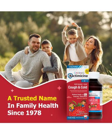 Children's Cough and Cold Liquid - Natural Strawberry Flavor - Cough Medicine for Kids Ages 6+ - 4 FL OZ - Shop Internationally - Buy Online on GoSupps.com