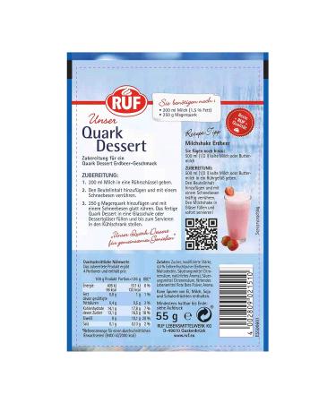 Call Curd Dessert - Strawberry Flavor Super Creamy & Quick 3-Minute Milkshake Base | 20 x 55g Pack - International Shipping - Buy Online on GoSupps.com
