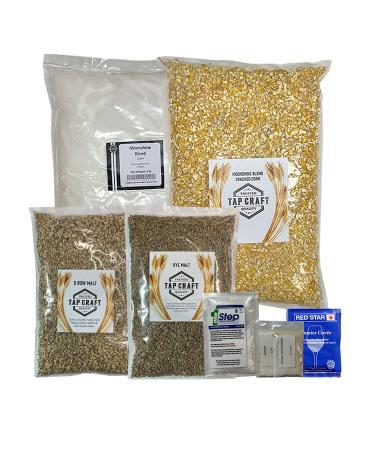 Complete Cracked Corn, Malted Barley & Rye Whiskey Mash & Fermentation Kit