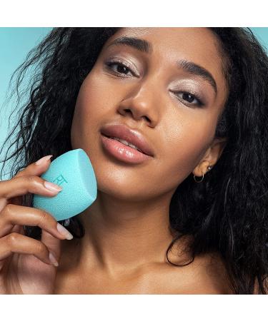 Real Techniques Airblend Beauty Makeup Sponge - Blue Matte Blender for Foundation & Cream Products - Medium to Full Coverage, Blends & Mattifies - 1 Count - Buy Online on GoSupps.com