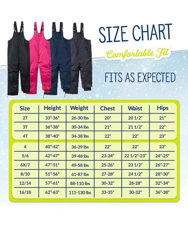 Cherokee Kids Snow Bib Insulated Ski Pants Overalls (4-18) Black 7 - Boys and Girls - Buy Online on GoSupps.com