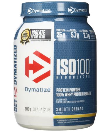 Dymatize ISO 100 Smooth Banana 900g - Whey Protein Hydrolysate + Isolate Powder