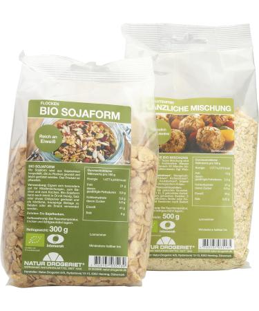 Organic Soy Flakes - Vegan Gluten-Free & Salted - Perfect for Muesli Baking & Cooking - Nature Drugstore 300g - Buy Online on GoSupps.com