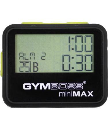 Buy Gymboss Minimax Interval Timer & Stopwatch - Black-Yellow Soft Coating | International Shipping Available - Buy Online on GoSupps.com