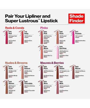 Revlon Colorstay Lip Liner in 660 Mauve - Longwear Rich Color with Built-in Sharpener - Buy Online on GoSupps.com