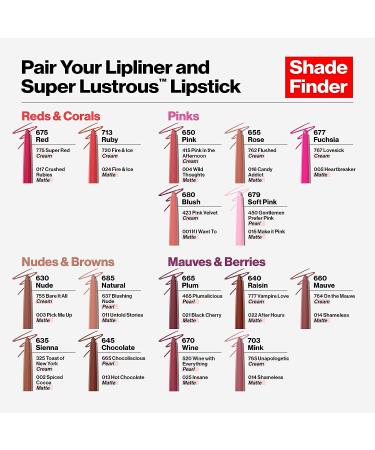 Revlon Colorstay Lip Liner 713 Ruby - Longwear Rich Lip Color with Built-in Sharpener - Buy Online on GoSupps.com