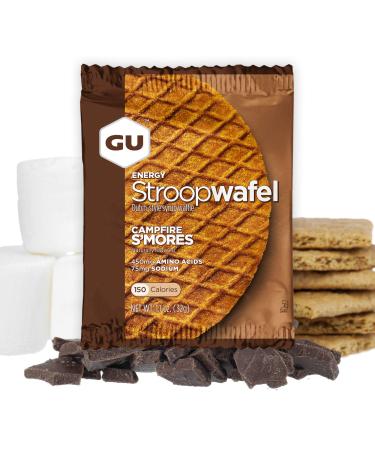 GU Energy Stroopwafel Sports Nutrition Waffle Campfire S'mores (Pack of 16) 17.6 Ounce