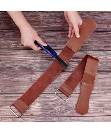 GORGECRAFT 2Pcs 19x2Inch Straight Razor Strop Leather Sharpening Straps - Barber Shop Supplies for Men - Buy Online on GoSupps.com