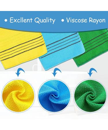 10-Piece Korean Exfoliating Bath Mitt Set - Double Sided Body Scrub Gloves for Spa Shower - Multi Color Dead Skin Towels - Buy Online on GoSupps.com