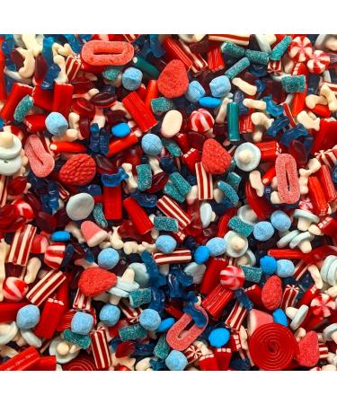 Red White and Blue Sweet Mix - 750g of Pick and Mix Sweets Coronation Union Jack Includes Gummy Jelly & Fizzy Sweets