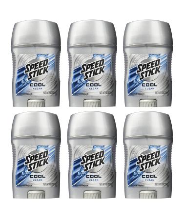 6 Pack Antiperspirant Speed Stick Deodorant for Men - Cool Clean Scent - Sports Formula - 1.8 oz - Buy Internationally - Buy Online on GoSupps.com