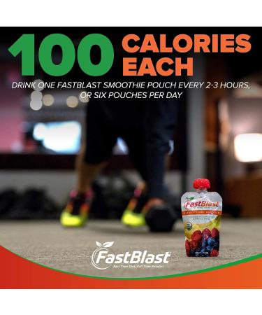FastBlast Banana-Berry Smoothie: Supports Intermittent Fasting | Controls Appetite & Boosts Energy | USDA Certified Organic, Vegan, Non-GMO | Soy & Sugar Free (12 Units, 3.5 oz) - Buy Now - Buy Online on GoSupps.com
