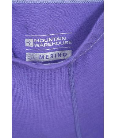 Mountain Warehouse Merino Kids Leggings - Girls Winter Baselayer Pants 5-6 Years Purple - Buy Online on GoSupps.com