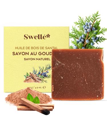 Savon au Goudron de Gen vrier & Huile de Bois de Santal Nettoyage Profond Peau Saine & quilibr e Pour Visage Corps & Cheveux Naturel Sans Parab nes Id al pour Hommes & Femmes 140 g (Lot de 1)