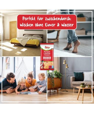 Poliboy Parquet & Laminate Wet Wipes - Quick & Thorough Cleaning for Floors - 4 Pack (60 Towels) - Made in Germany - Buy Online on GoSupps.com