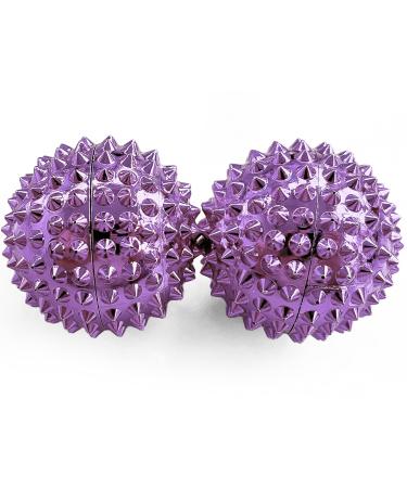 2x DBT skills hedgehog ball |Magnetic high stress acupressure ball |For stress relief or massage |for tension and for more mobility and concentration (lilac) purple 32 mm