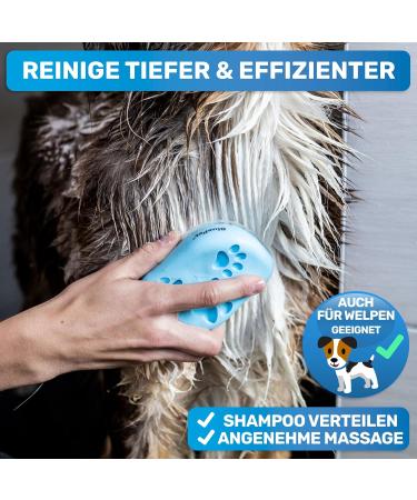 Bluepet Fellfein Bathing Brush for Short-Haired Dogs & Cats - Rubber Massage Brush for Loose Hair Dust & Dirt Removal - Ideal for Bathing & Massaging with Dog Shampoo - Buy Online on GoSupps.com