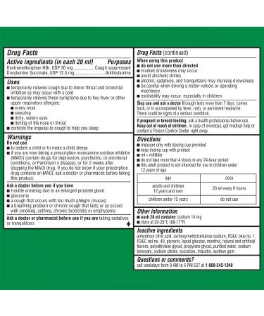 Robitussin Maximum Strength Nighttime Cough DM Medicine for Adults - 8 Fl Oz, Berry Flavor - Buy Online on GoSupps.com