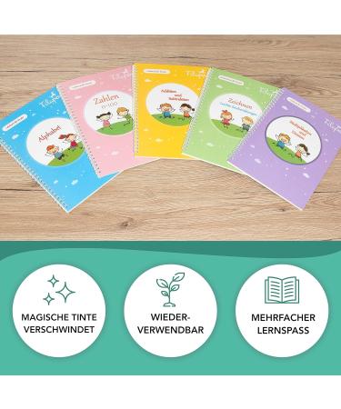 Filapen Magical Exercise Books - 5 Reusable Preschool Learning Books (26cmx18cm) - Ideal for Reading & School Skills - Buy Online on GoSupps.com