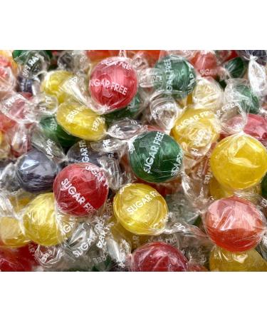 Funtasty Assorted Sugar Free Fruit Buttons Hard Candy, Individually Wrapped, Bulk Pack 1Lb