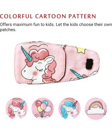 Buy Cotton & Silk Left Eye Eye Patch for Kids - Pink Hair Unicorn Design | Comfortable & Stylish Eye Covering - Buy Online on GoSupps.com