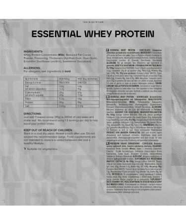 Bulk Essential Whey Protein Powder Shake Chocolate 500 g 14 Servings - Buy Online on GoSupps.com