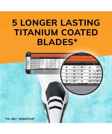 BIC Flex 5 Refill Cartridges for Men - 12 Long Blade Razors for Smooth Comfortable Shaving - Buy Online on GoSupps.com