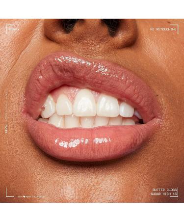 NYX Butter Gloss Brown Sugar Lip Gloss - Sugar High 45, Peachy Nude Shade - 0.27 Fl Oz - Buy Online on GoSupps.com