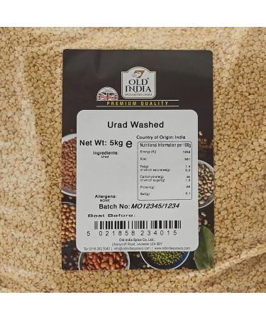 Old India Urad Washed 5kg - Premium Quality Black Gram Beans - Buy Online on GoSupps.com
