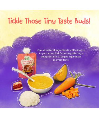 Organic Butternut Squash & Lamb Baby Puree - 130g x 12 Pouches | Halal Certified | 7+ Months - Buy Online on GoSupps.com