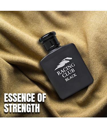 Racing Club Black Sensual Woody Fragrance for Men | Long Lasting Cologne Aromatic Scent Eau de Parfum Natural Spray - Great Holiday Gift 3.4 Fl Oz/100 Ml - Buy Online on GoSupps.com