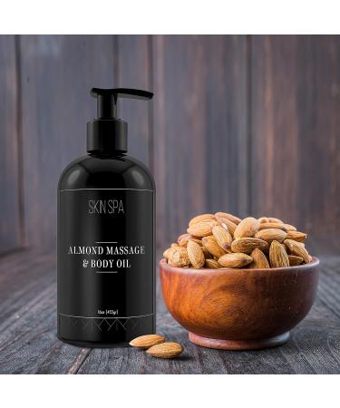 Premium Almond Massage & Body Oil 16oz - Nourishing Natural Moisturizer for All Skin Types | Shipping Worldwide - Buy Online on GoSupps.com